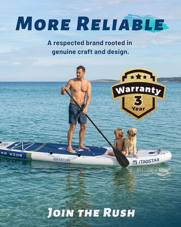 SUP-дошка iTAOSTAR Adventure 365x88/99 см з сидінням, надувний сапборд для підлітків/дорослих, 5 плавників, чорний