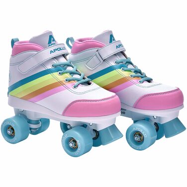 Дитячі ролики Apollo Disco Roller Soft з регульованим розміром, ролики для дівчаток та жінок, розміри 31-42, трендові ролики для дітей та дорослих (L (39-42), Rainbow Star)