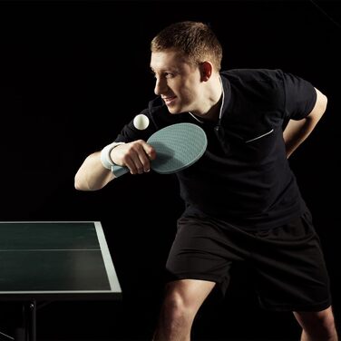 Набір для настільного тенісу Senston: професійний комплект для 2-4 гравців, ракетки з гумою, для гри в приміщенні та на вулиці. Чорний & Білий (Блакитно-зелений)