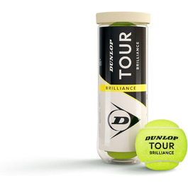 Тенісний м'яч Dunlop Tour Brilliance - для всіх поверхонь, 3x4 м'ячі (12 шт.)