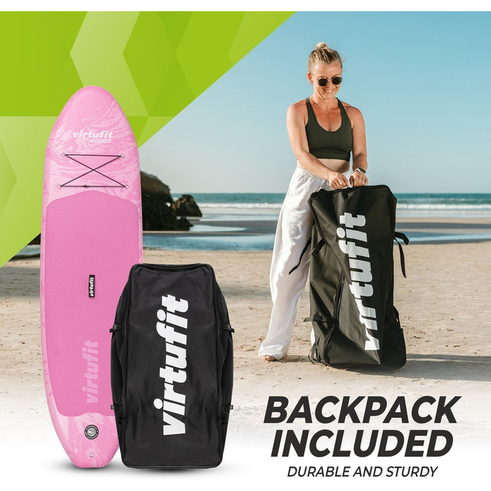 Дошка для сапбордингу VirtuFit Supboard Compact/Ocean/Cruiser/Yoga/Voyager/Racer/Surfer з аксесуарами та сумкою