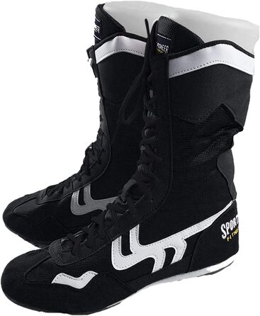 Жіночі боксерські кросівки High Top для кікбоксингу та боротьби, чорні, 38 EU