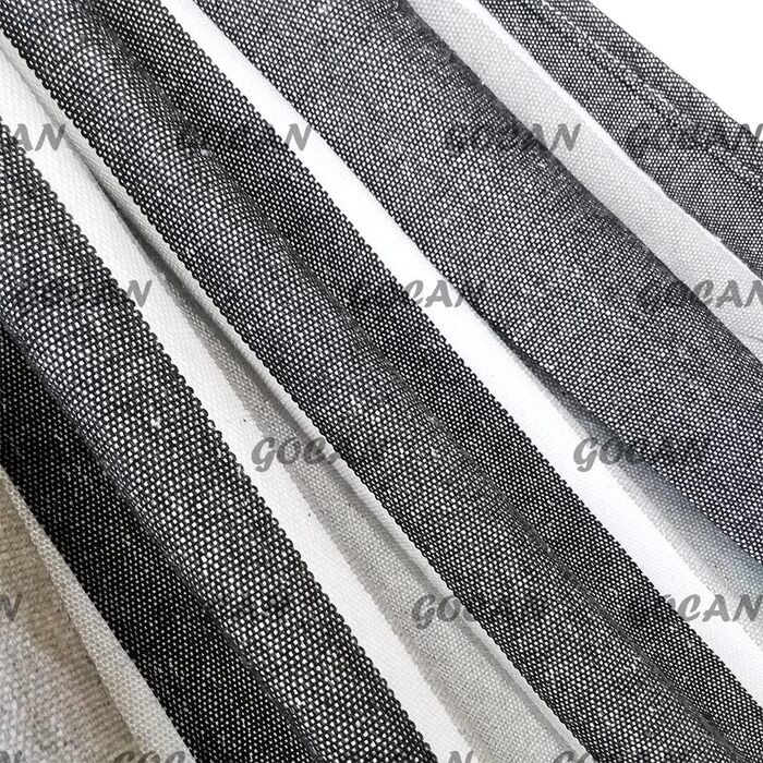 Гаммак GOCAN XXL для 2 осіб, 220x150 см, 330 см, 300 кг, бавовна, для відпочинку на вулиці та в приміщенні, сірий смугастий гамак