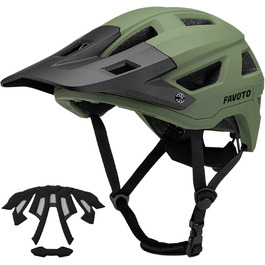 Велосипедний шолом Favoto для MTB з козирком, легкий, подвійна Inmould-технологія, для жінок і чоловіків, шолом для гірського та шосейного велосипеда