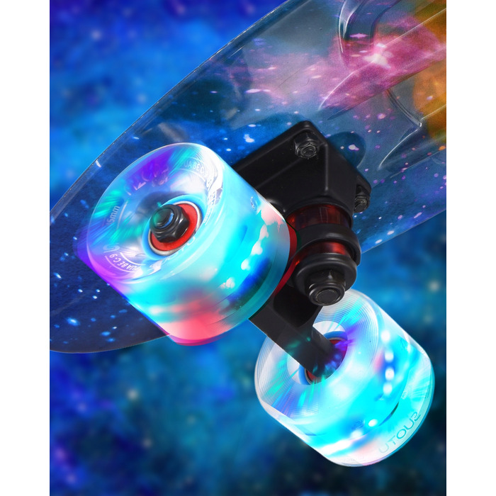 Класичний пенні-борд SUOTU (фішка) з RGB LED колесами — скейтборд, подарунок для дітей