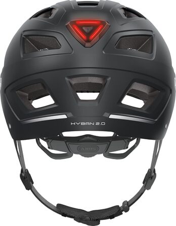 Велосипедний шолом ABUS Hyban 2.0 з підсвіткою, ABS, для дорослих XL, чорний