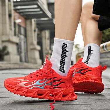 Кросівки для чоловіків та жінок, спортивні, для бігу та ходьби, з повітряною подушкою, дихаючі, розмір 39-46, білі (9189 Crot, 45 EU)