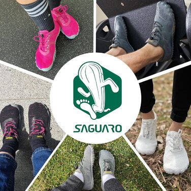 Кросівки SAGUARO Unisex для трейлраннінгу та фітнесу, білі з квітковим принтом, розмір 45 EU