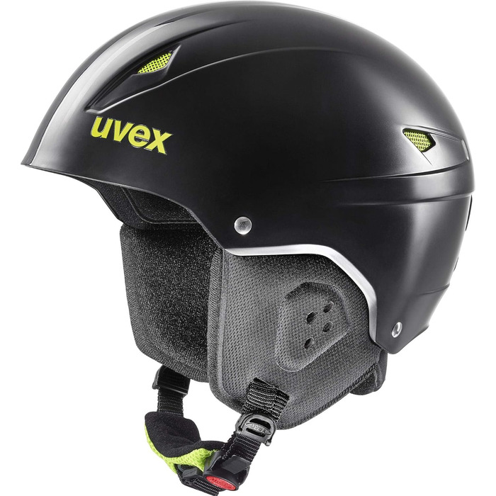 Гірськолижний шолом Uvex Eco, розмір 55-58 см, чорний/жовтий