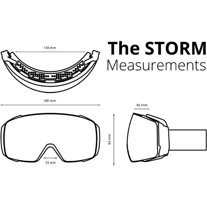 Гірськолижна маска NAKED Optics STORM з змінними лінзами для чоловіків і жінок, снігова маска для катання на лижах і сноуборді, антифог, для поганої погоди, комплект зі змінною лінзою