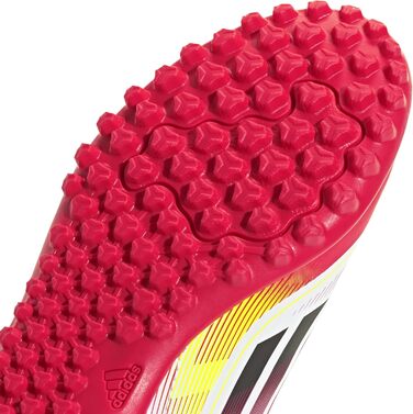 Дитячі футбольні бутси adidas F50 Club Hook and Loop для штучного поля, 32 EU, білий/чорний/жовтий