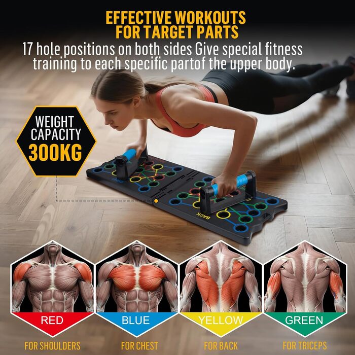 Бруски для віджимань 24 в 1, багатофункціональні, складані, портативні. Тренажер для м'язів, ефективні віджимання для чоловіків та жінок