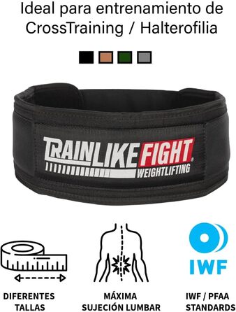 TRAINLIKEFIGHT – Пояс для важкої атлетики та фітнесу, підтримка попереку, для функціональних тренувань і підняття ваги