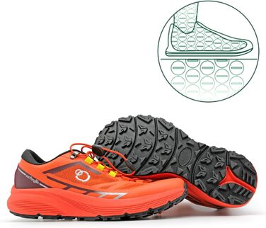 Черевики для трейлраннінгу Earthinglife Grounding для чоловіків. Водонепроникні черевики для хайкінгу та ходьби з антиковзкою підошвою. Розмір 43 EU, помаранчевий.