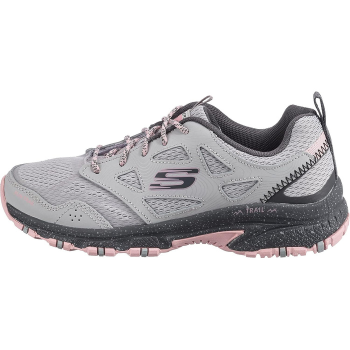 Кросівки Skechers 38 EU сірі зі шкіри та сітчастої тканини, рожева окантовка