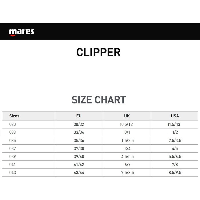 Ласти Mares Clipper для дорослих, унісекс, білі, розмір 39