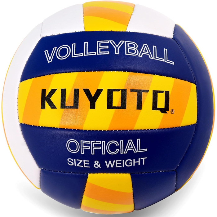 Волейбольний м'яч KUYOTQ для пляжу та залу, 3 мм, з м'якої шкіри, розмір 5, для підлітків та чоловіків