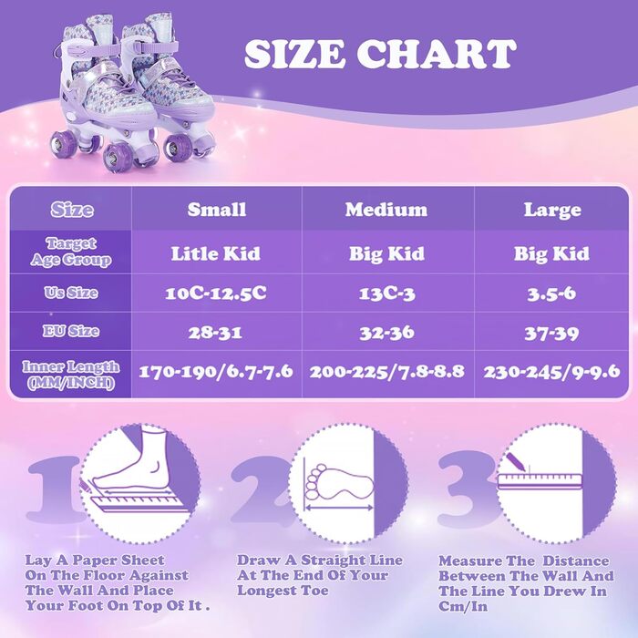 Роликові ковзани TOMSHOO для дівчаток, регульовані, з LED-підсвіткою, для початківців, дитячі, подарунок