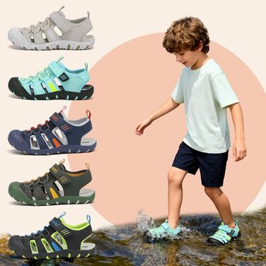 Сандалі дитячі Saguaro закриті трекінгові для хлопчика, літні, для активного відпочинку, розмір 29 EU (бірюзові)