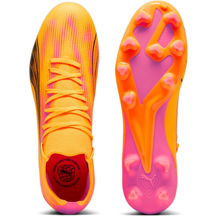 Кросівки футбольні PUMA Ultra Match Fg/Ag (46 EU, Sun Stream Puma Black Sunset Glow)