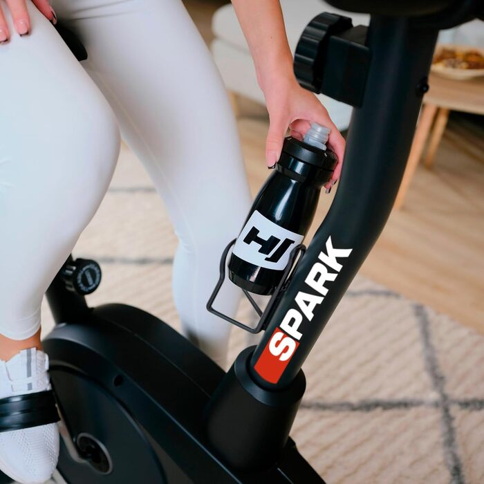 Велотренажер Hop-Sport Spark для дому з комп'ютером і пульсометром, 8 рівнів навантаження, маховик 9 кг, максимальна вага 120 кг