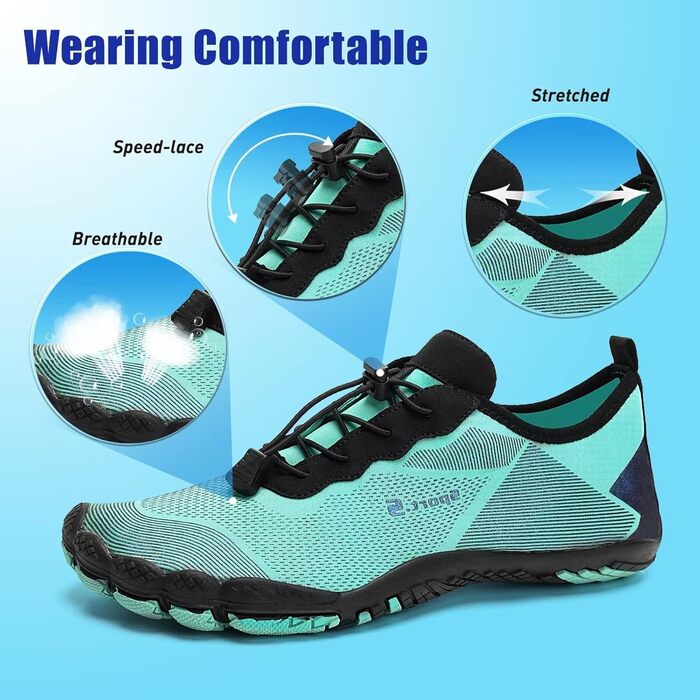 Взуття для плавання Mabove для жінок та чоловіків: шльопанці для плавання, пляжні шльопанці, шльопанці для водних видів спорту, розмір 37 EU, зелені