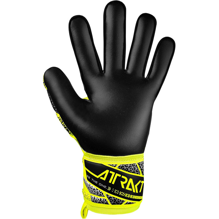 Воротарські рукавички Reusch Attrakt Silver - дихаючі, для чоловіків та жінок, жовто-сріблясті-чорні, розмір 10.5