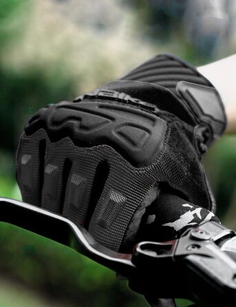 Рукавички INBIKE для MTB, Motocross: повний захист, TPR накладки на пальці, SCR-Pad, чорний, розмір M