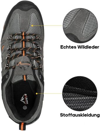 Чоловічі водонепроникні трекінгові черевики NORTIV 48 EU сірі