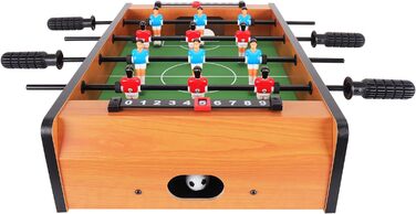 Настільний футбол WIN.MAX Mini, портативний, легкий, для дітей, класичний, 51x31x10 см, коричневий, легкий монтаж і зберігання