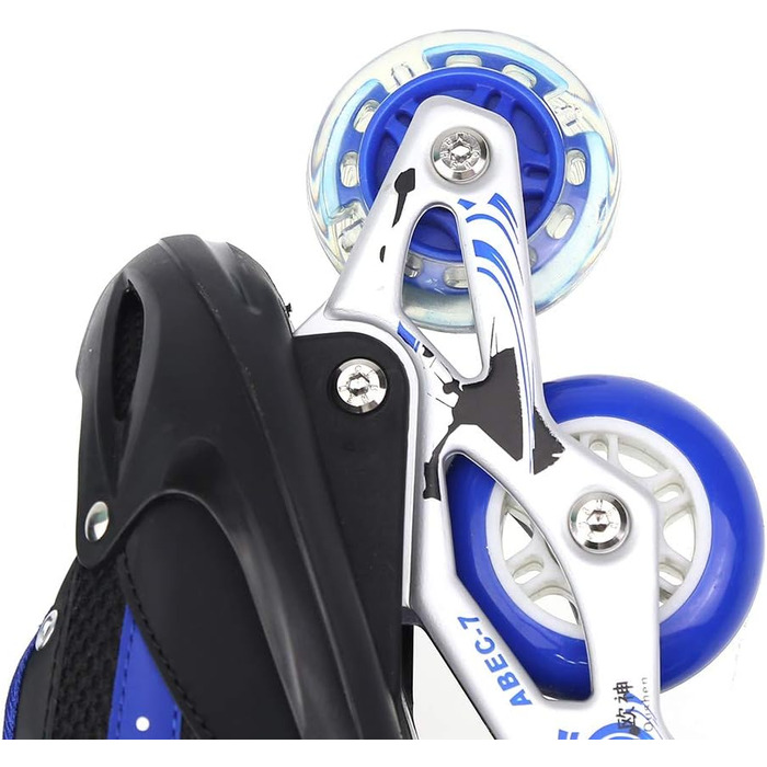 Дитячі ролики-кольоротки, регульовані, 3-в-1, для дівчаток та хлопчиків, розмір 31-38, блакитні