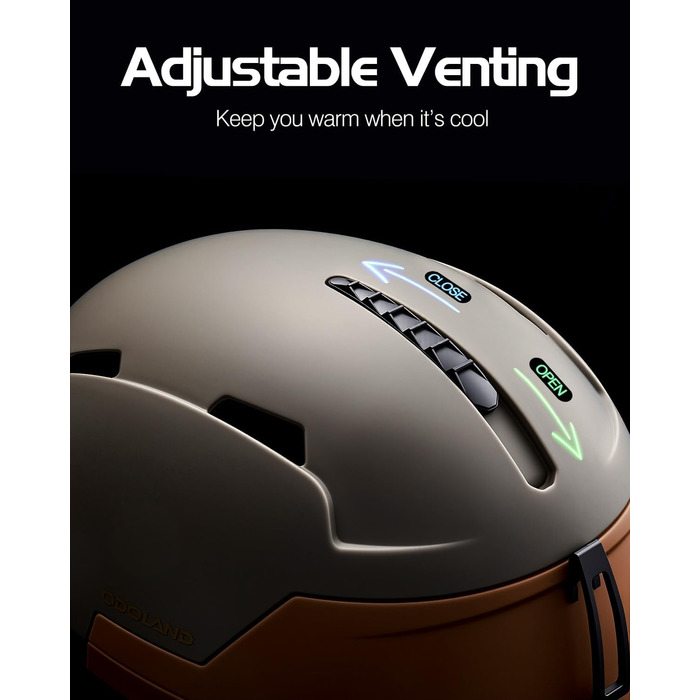 Шолом гірськолижний/сноубордичний Odoland, унісекс, кавовий, M (55-59 см)