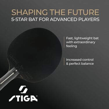 Тенісний стіл STIGA Pro Carbon + для досвідчених гравців – схвалено ITTF, технологія Touch Carbon – покращена швидкість, контроль та комфорт – чорний/червоний, одинарний