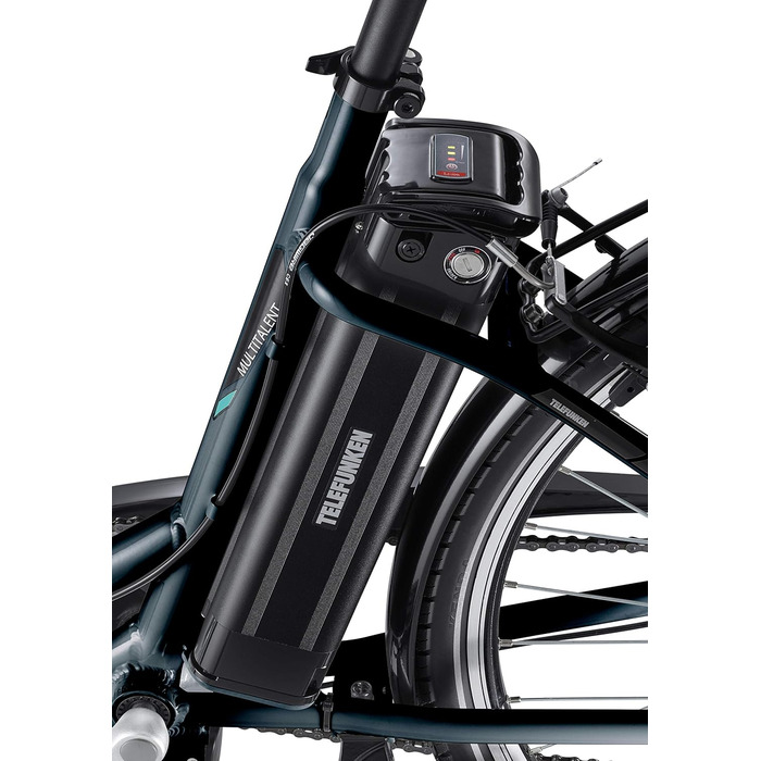 Електровелосипед TELEFUNKEN RC830 28'' для жінок і чоловіків, міський електробайк з переднім мотором 250 Вт, літій-іонним акумулятором 374,4 Вт·год, пробігом до 100 км, 3-швидкісною трансмісією, з дозволом для доріг загального користування