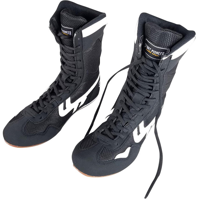 Боксерські кросівки для чоловіків та жінок, унісекс. Кросівки для боротьби та інших видів єдиноборств. Дихаючі, високі, чорні, розмір 37 EU