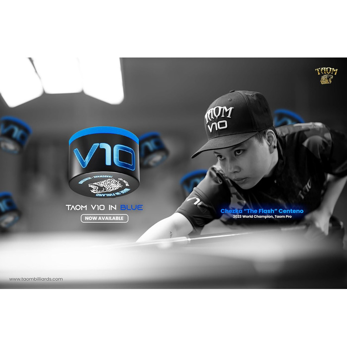 TAOM V10 Більярдний кий преміум класу з крейдою блакитного кольору в брендовій коробці