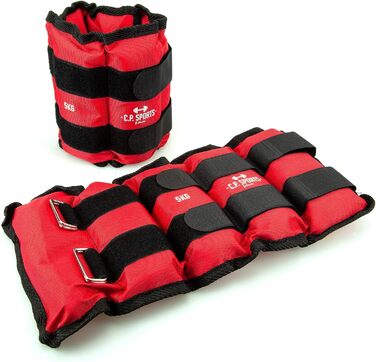 Важкі манжети C.P. Sports для зап'ястя та щиколотки (набір 2 шт) | Вага для рук та ніг | 0,5KG – 8KG | Важкі манжети для фітнесу, бігу, витривалості, силових тренувань, залу