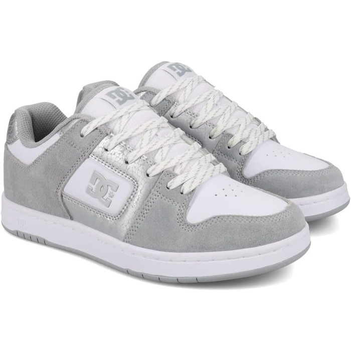 DC Shoes Manteca 4 - жіночі шкіряні черевики (40 EU, сірий/сірий/білий)