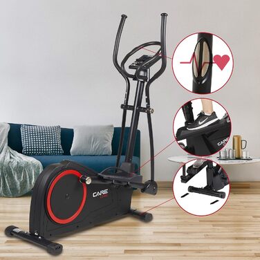 Еліптичний тренажер Care Fitness CE-685 з 24 програмами, моторизованим опором, LCD-дисплеєм і Bluetooth для Kinomap