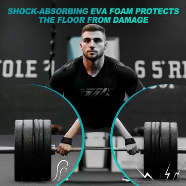 Складна EVA-піна фітнес-мат для підлоги Torin, 144 м², 1,27 см, 36 плиток, сіра – тренувальний килимок для домашнього спортзалу, захисне покриття для підлоги, спортивна гімнастична плитка