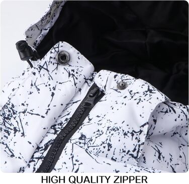 Дитячний сніговий костюм для лижного спорту: штани та куртка, водонепроникний, для хлопчиків та дівчаток, білий/квітковий принт, розмір 14-16