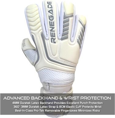 Воротарські рукавички Renegade GK Vulcan Microbe-Guard Pro-Tek (розміри 6-11, 4 стилі, 3 рівень) | Hyper Grip 3.5+3мм | Для дорослих, молоді, дітей
