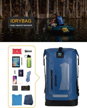 Водонепроникний рюкзак Dry Bag IDRYBAG 20/30/40L: для подорожей, каякінгу та активного відпочинку