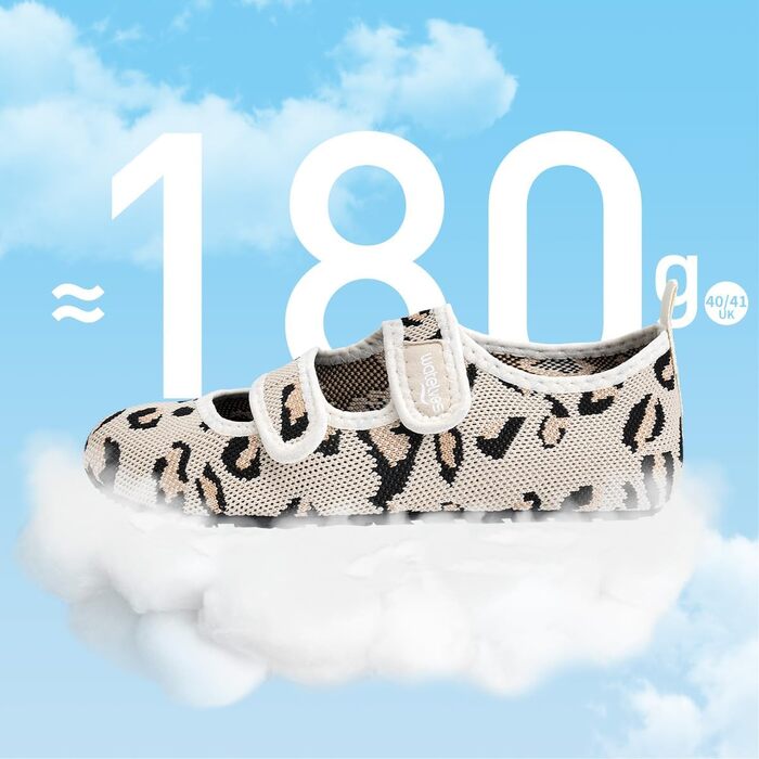 Водні шльопанці/черевики WateLves для плавання та відпочинку на пляжі (унісекс, леопардовий принт, колір: світло-коричневий, розмір 38/39 EU)