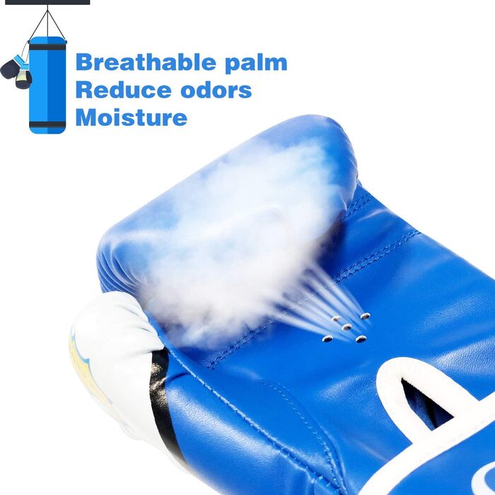 Дитячі боксерські рукавички CKE для хлопчиків та дівчаток, 5-12 років, для тренувань, бокс, кікбоксинг, муай-тай, блакитні