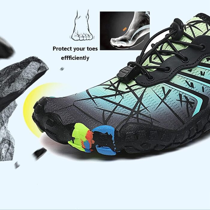 Шкарпетки для плавання Ziitop: чоловічі та жіночі, для пляжу, швидко сохнуть, з дренажними отворами, для каякінгу, фітнесу, трейлраннінгу, хайкінгу, розмір 35-46