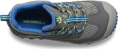 Дитячі черевики Merrell Chameleon 7 Access Mid WTRPF, унісекс, сірий/блакитний, розмір 1 Little Kid