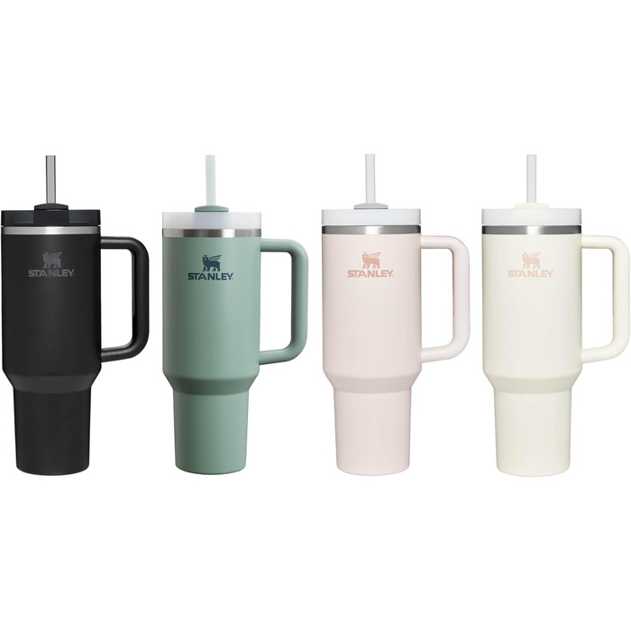 Термокружка Stanley Quencher H2.0 1.2L з трубочкою, нержавіюча сталь, зберігає холод до 48 годин, BPA Free, для води та напоїв, підходить для миття в посудомийці