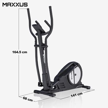 Еліптичний тренажер MAXXUS CX 3.0 - 26 кг, 12 програм, 16 рівнів навантаження, магнітна система гальмування, до 135 кг, LCD, Bluetooth, підставка для планшета, датчики пульсу