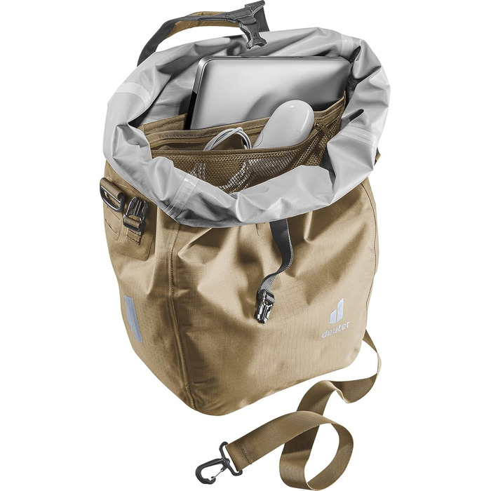 Велосипедна водонепроникна сумка на багажник Deuter Weybridge 25+5 л, бежевого кольору